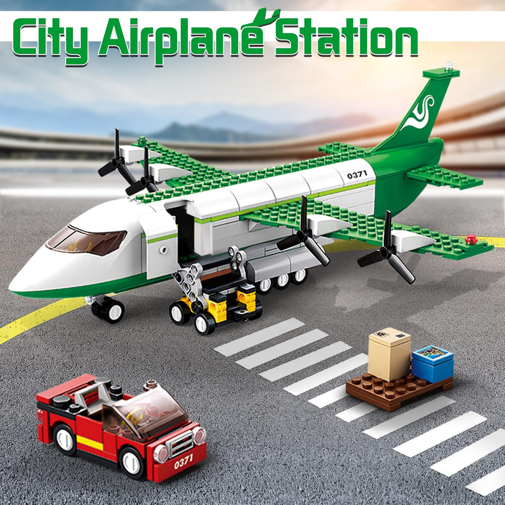 City Cargo Plane Building Set with Car T602