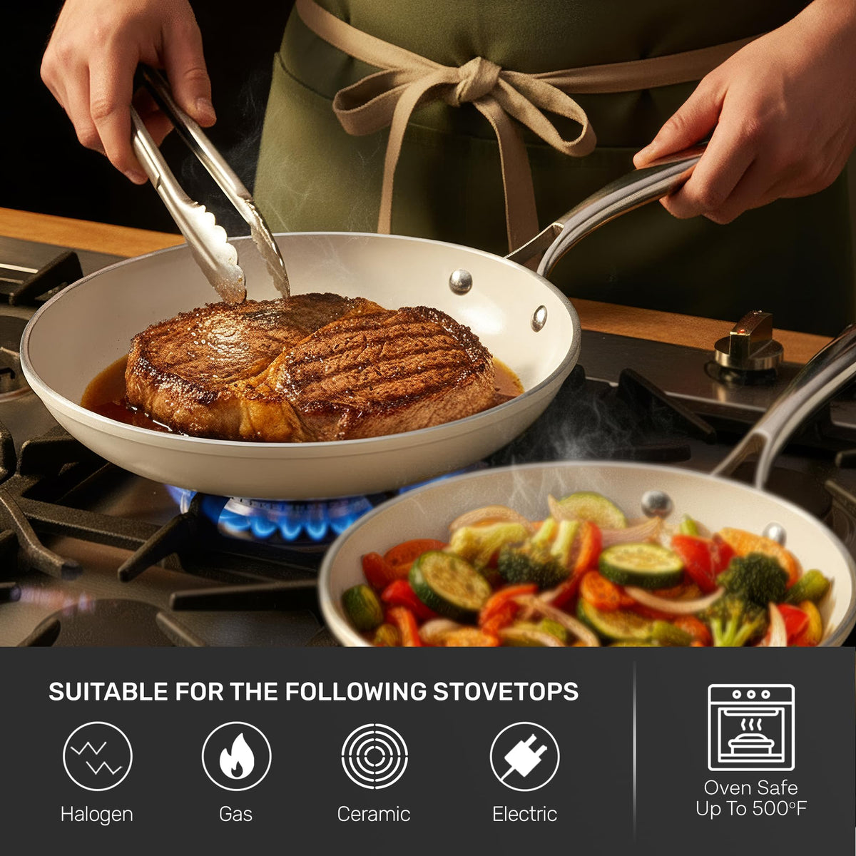 12 Pc Ceramic Cookware Set F9566