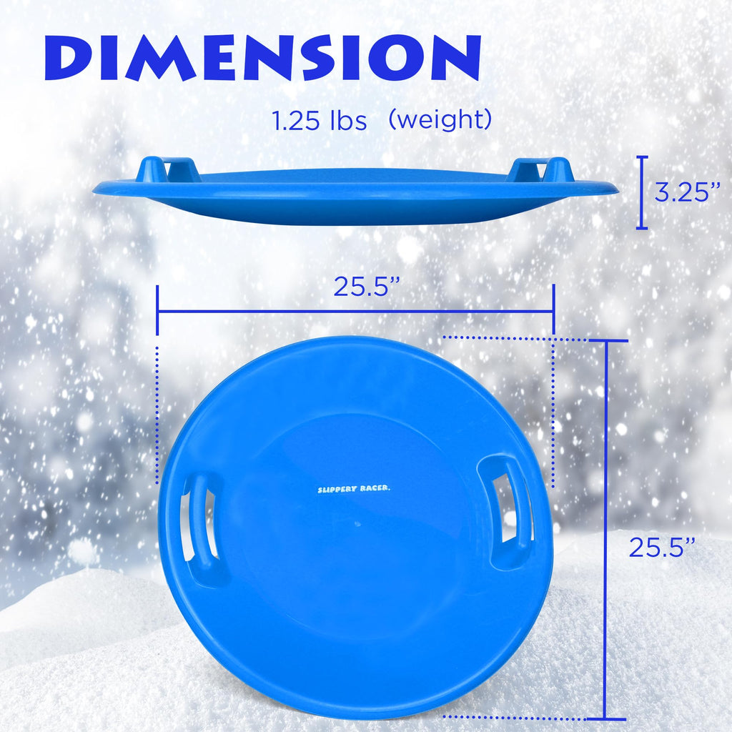 Heavy-Duty Plastic Snow Sled with Handles F677