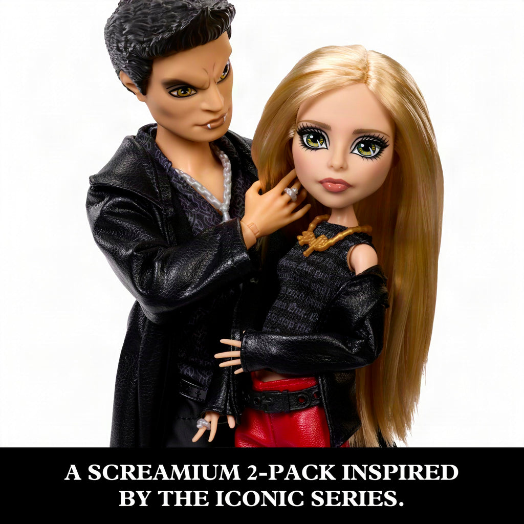Buffy & Angel Dolls 2-Pack with Faux Leather Clothes T8636