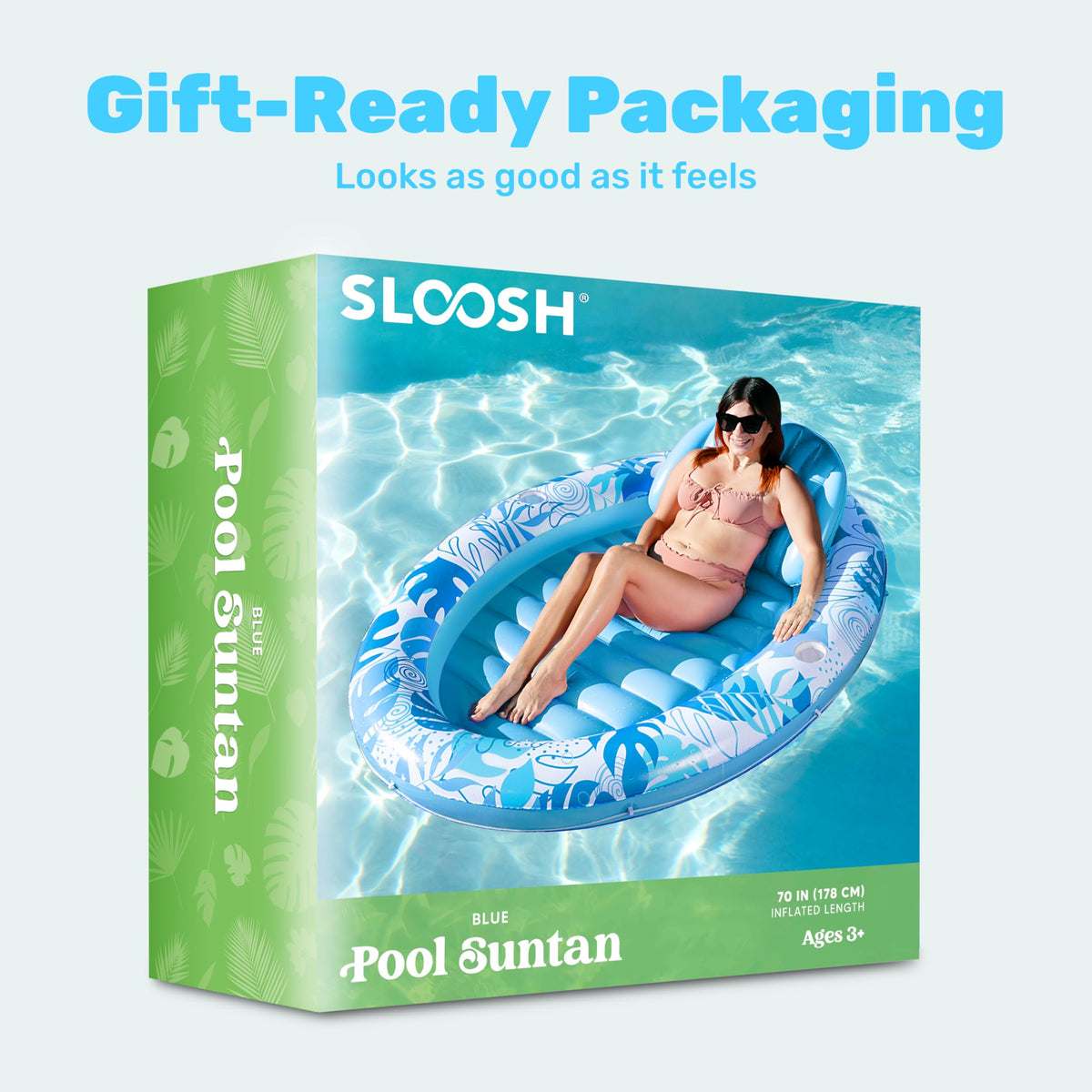 Inflatable Tanning Pool Lounger Float F89917
