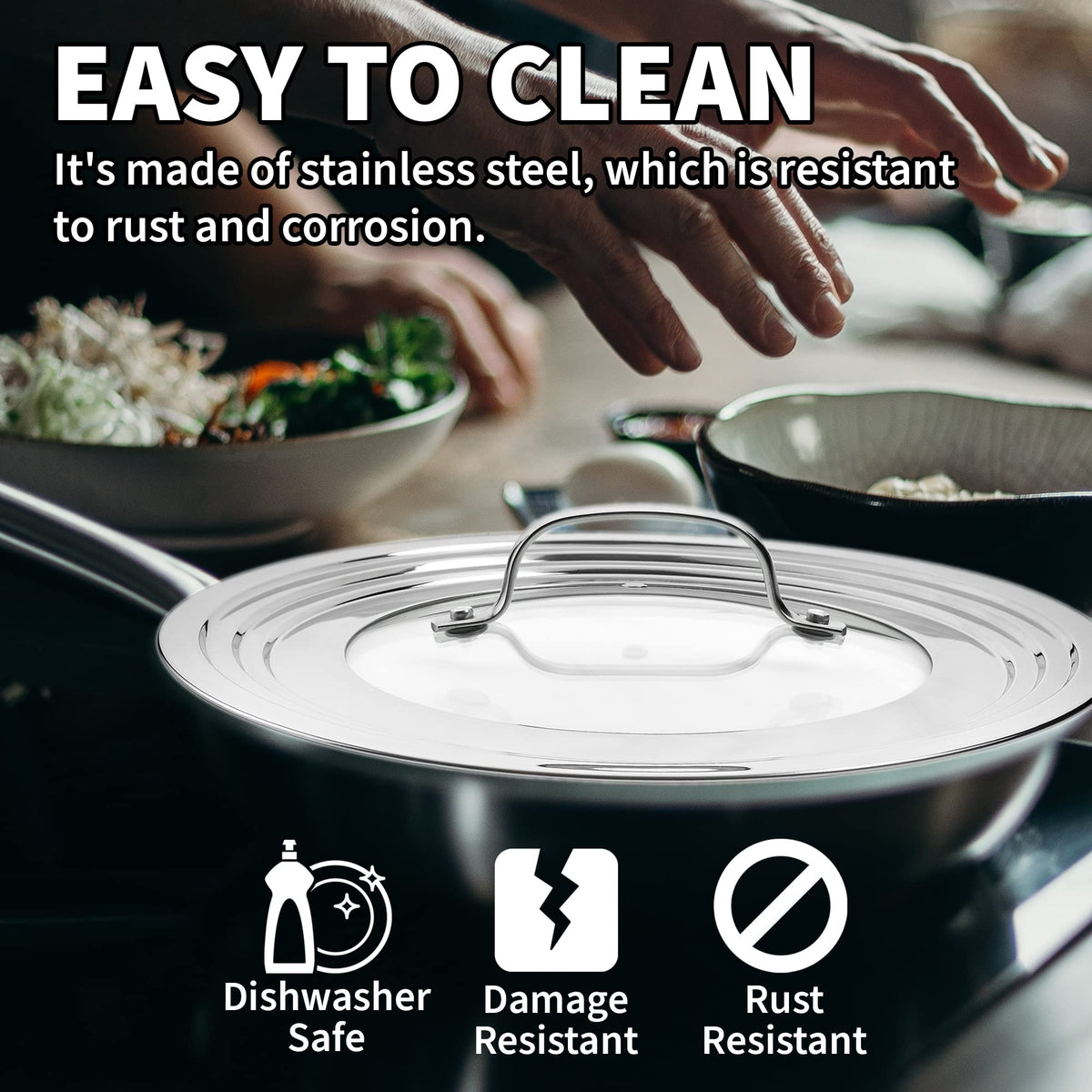Tempered Glass Universal Lid with Steam Vent S67105