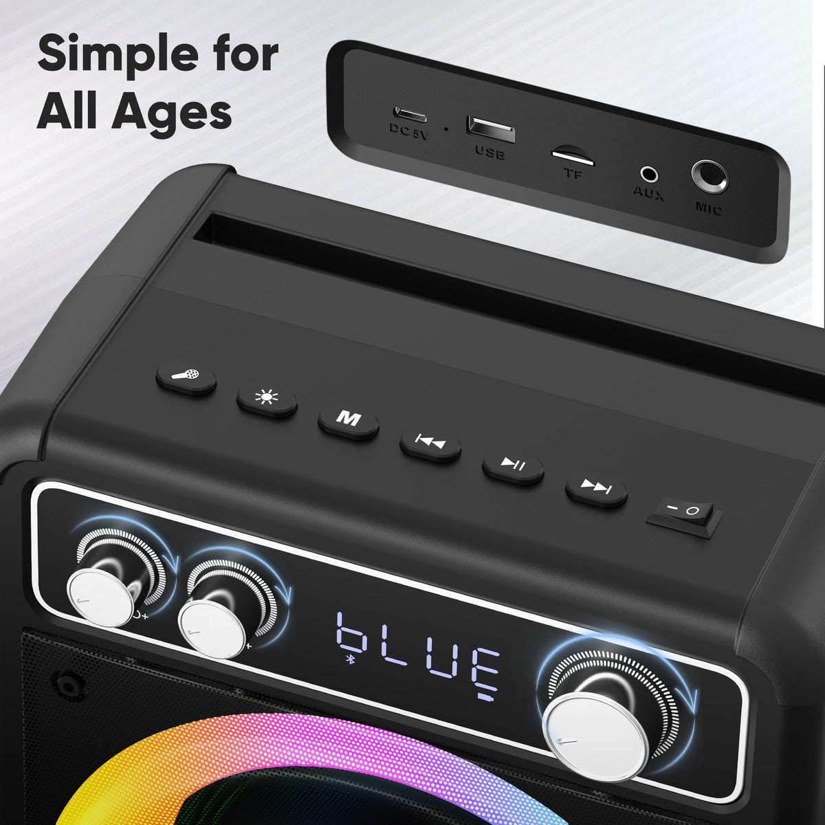 Karaoke Machine with 2 Wireless Mics B645406