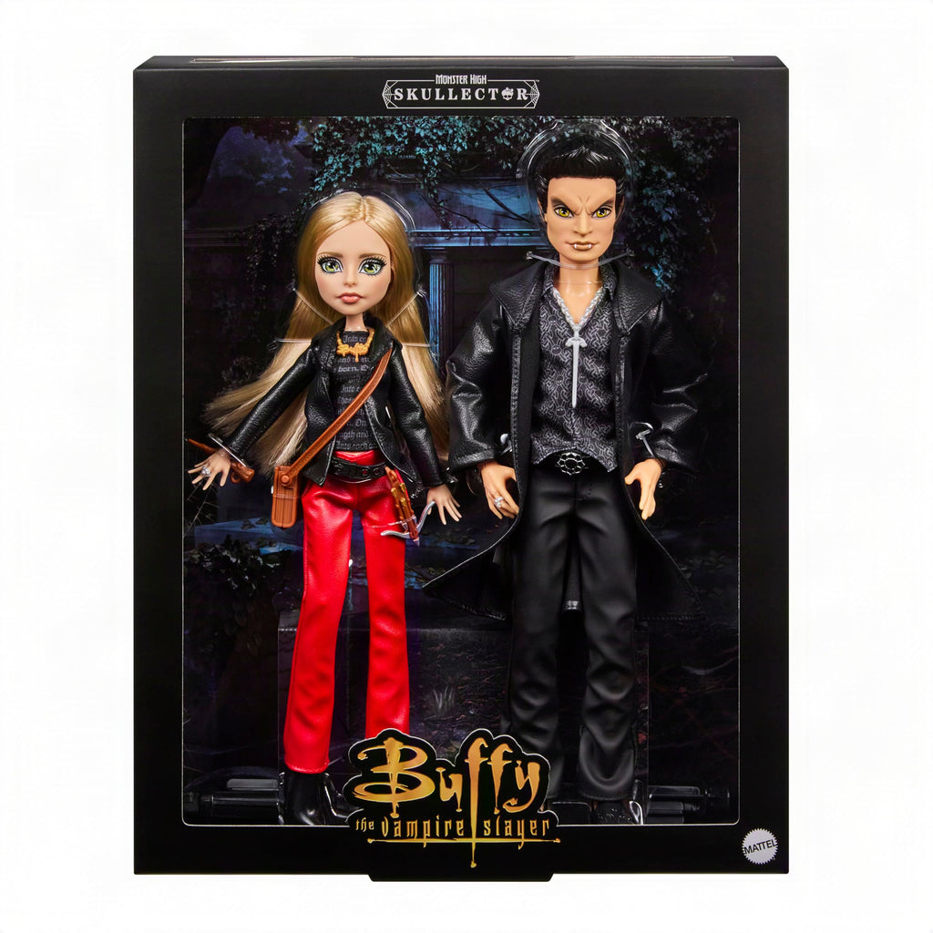 Buffy & Angel Dolls 2-Pack with Faux Leather Clothes T8636