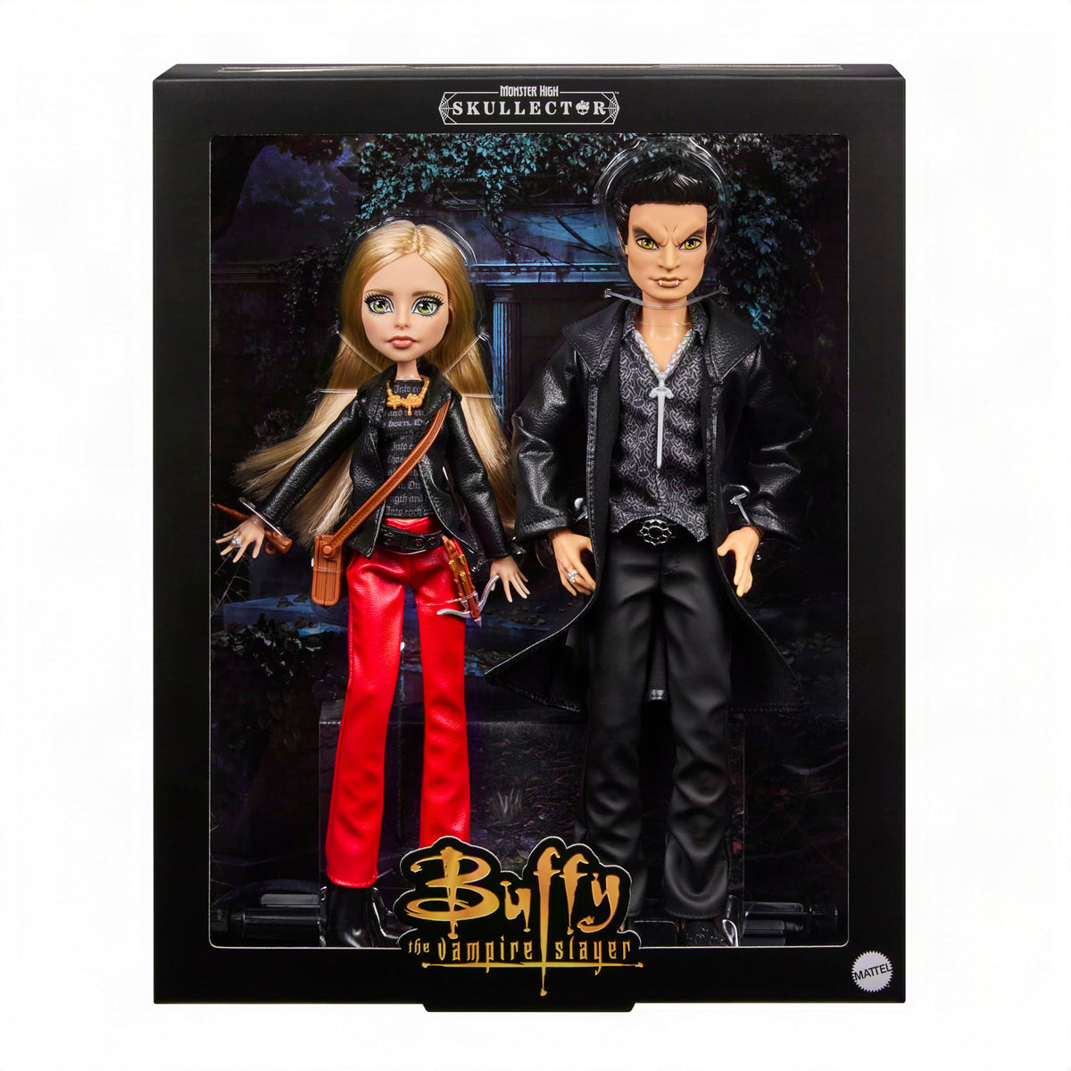 Buffy & Angel Dolls 2-Pack with Faux Leather Clothes T8636
