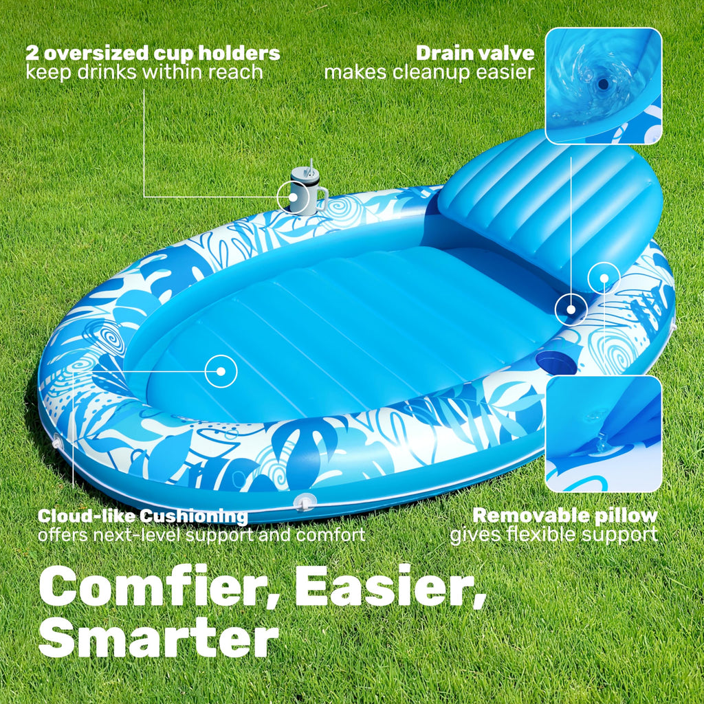 Inflatable Tanning Pool Lounger Float F89917