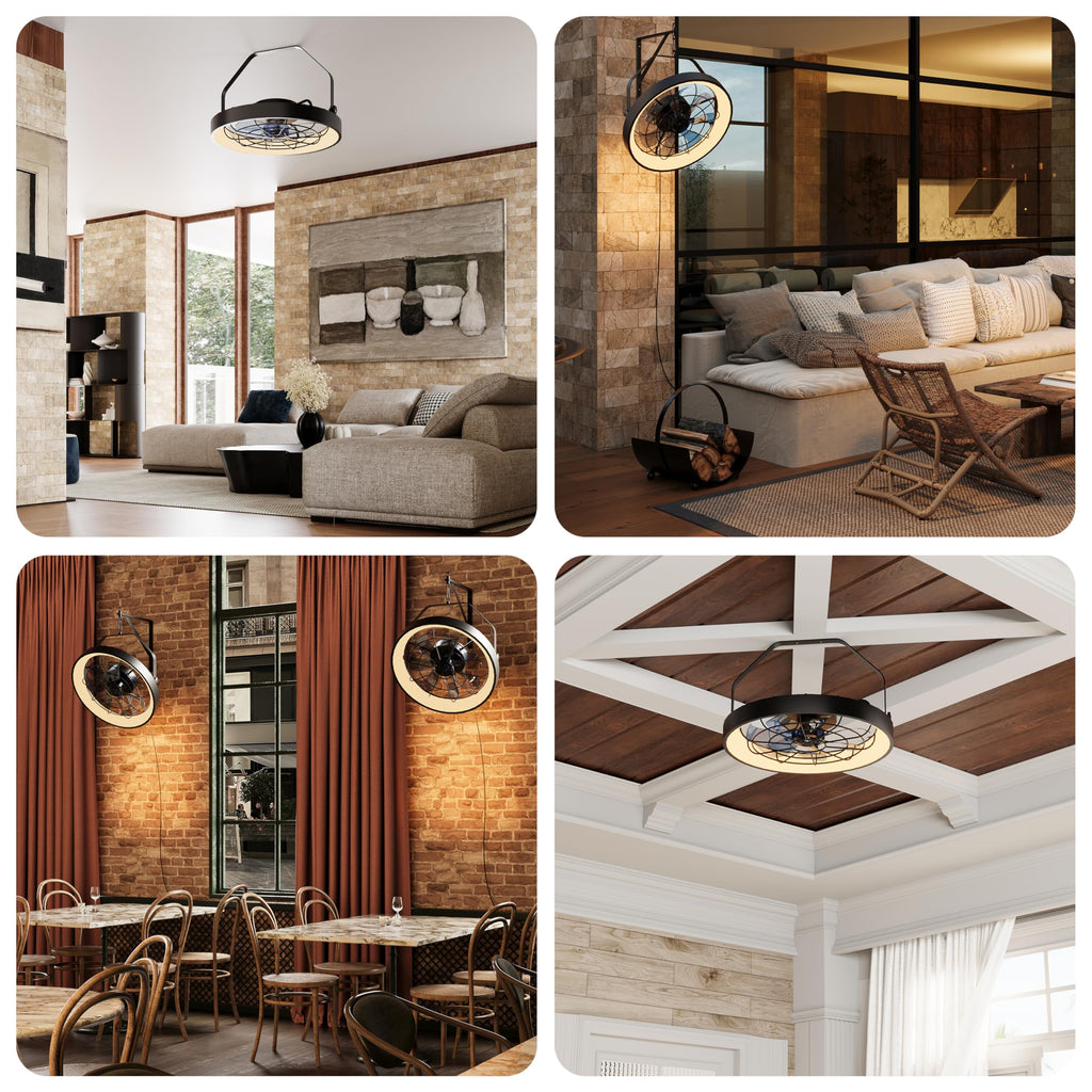 20 Inch Plug In Wall Mount Fan with Light I2892