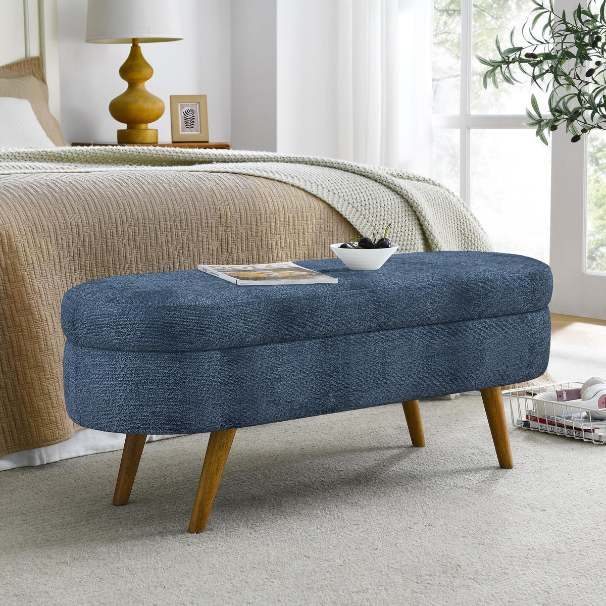 Oval Storage Bench J81195
