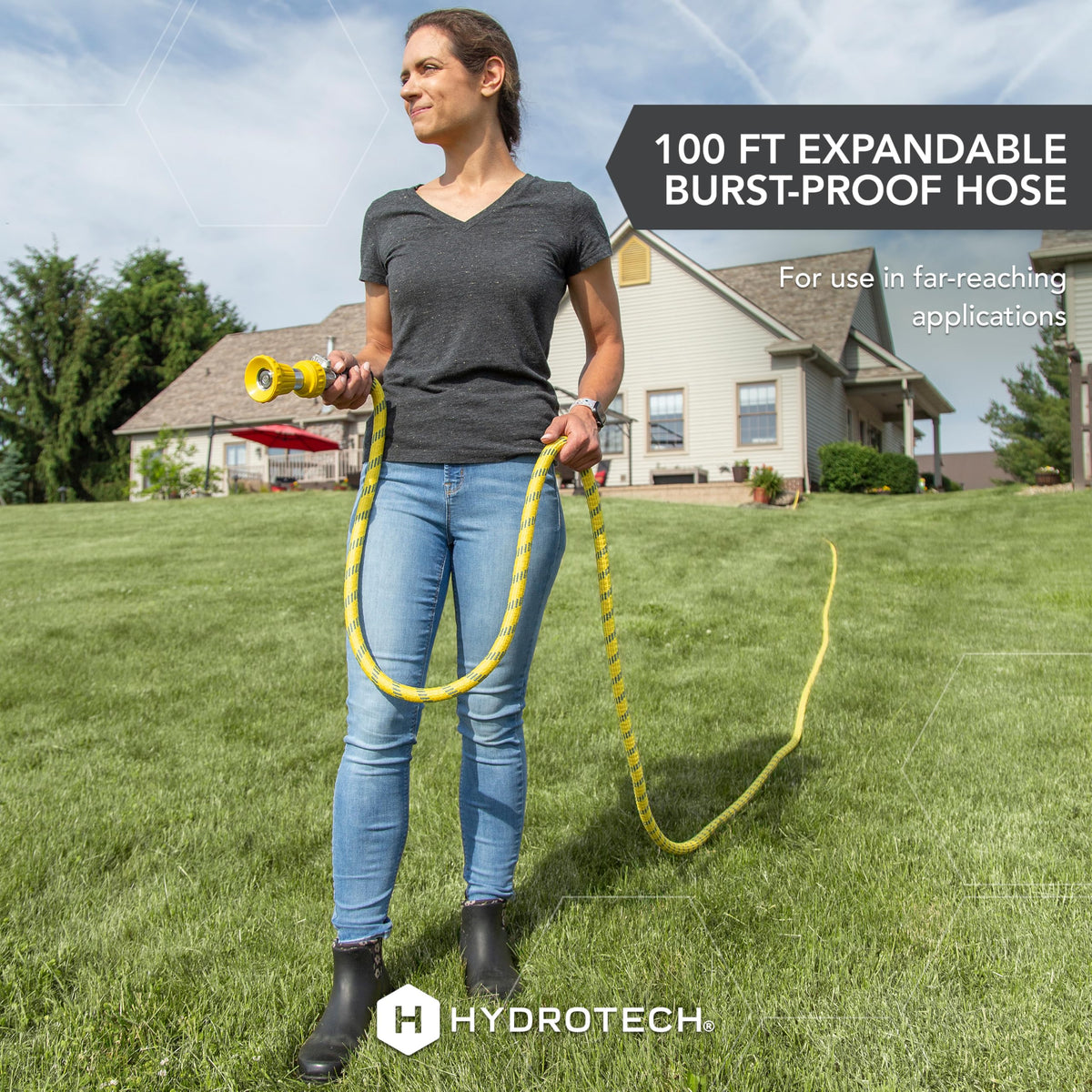100 ft Max Flow Garden Hose, 3/4 in Diameter U299