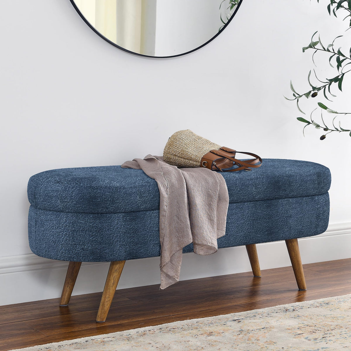 Oval Storage Bench J81195