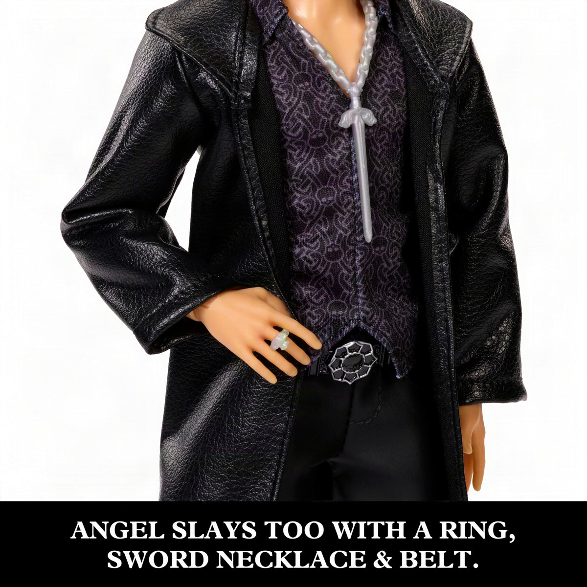 Buffy & Angel Dolls 2-Pack with Faux Leather Clothes T8636