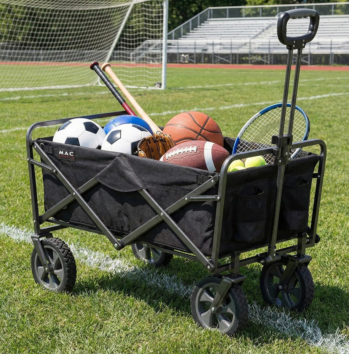 Collapsible Folding Outdoor Utility Wagon, Black F915