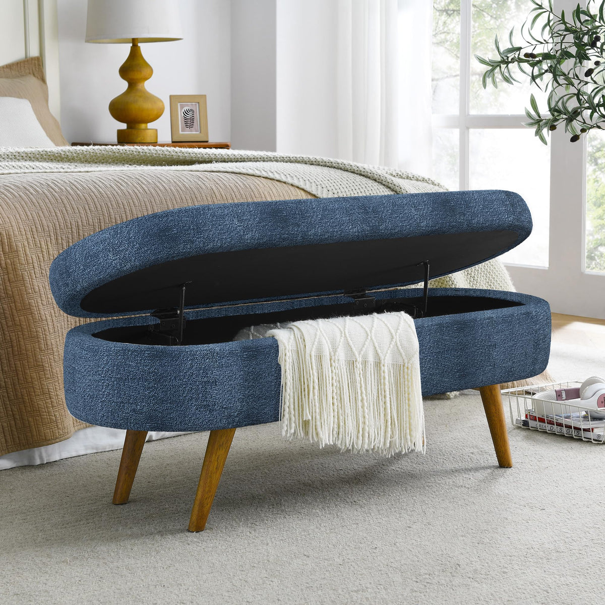 Oval Storage Bench J81195