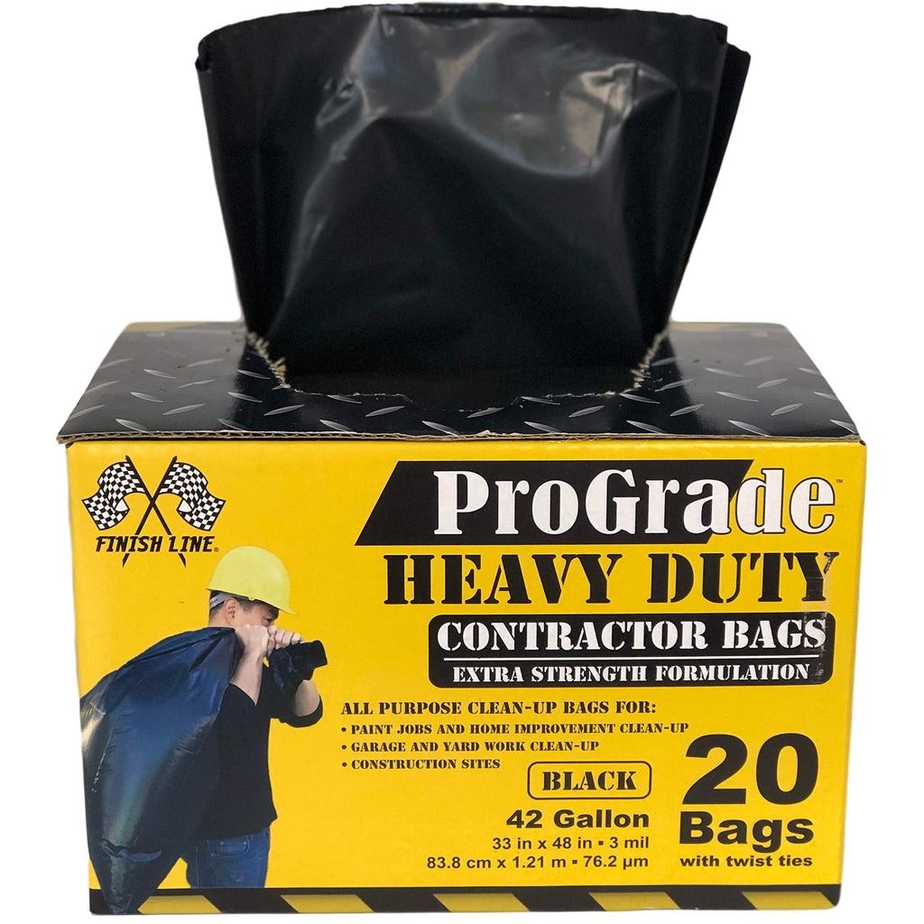 42 Gallon Black Heavy Duty Contractor Trash Bags Q916