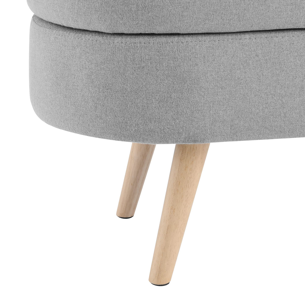 43.5" Oval Storage Bench Linen Fabric T708920