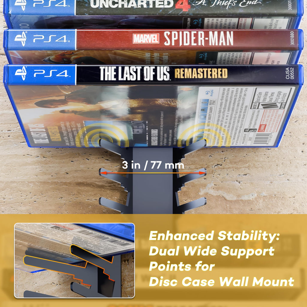 Metal Wall Mounted Video Game Storage Shelves 4-Pack G35730