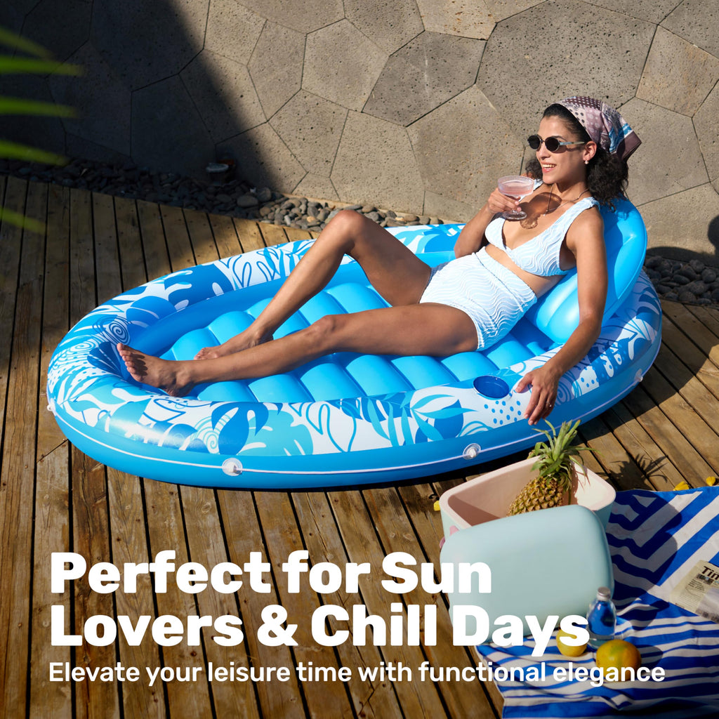 Inflatable Tanning Pool Lounger Float F89917